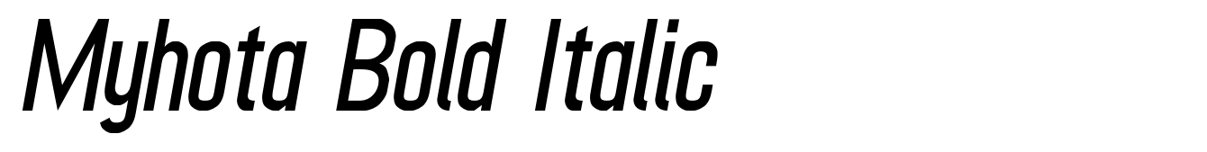 Myhota Bold Italic